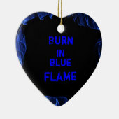 Brennen in blauer Flamme Keramikornament (Rechts)