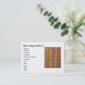 Brennen innerhalb 2 visitenkarte (Stehend Vorderseite)