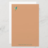 Brennen Sand Hummingbird-Papier Briefpapier (Vorne/Hinten)