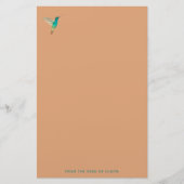 Brennen Sand Hummingbird-Papier Briefpapier (Vorderseite)