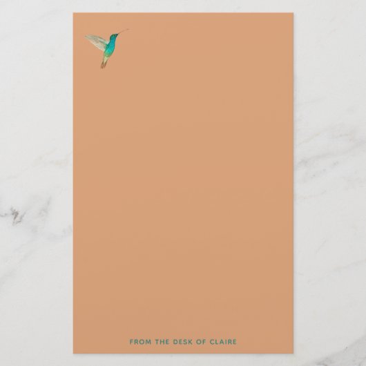Brennen Sand Hummingbird-Papier Briefpapier (Vorderseite)