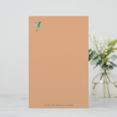 Brennen Sand Hummingbird-Papier Briefpapier (Stehend Vorderseite)