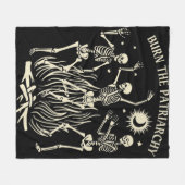 Brennen Sie das Patriarchat Feminist Halloween   Fleecedecke (Vorderseite (Horizontal))