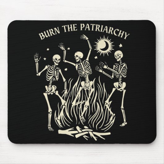 Brennen Sie das Patriarchat Feminist Halloween Mousepad (Vorne)