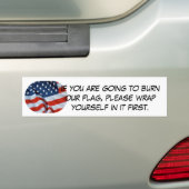 brennen Sie die Flagge?! wickeln Sie sich in ihr Autoaufkleber (Auf Auto)