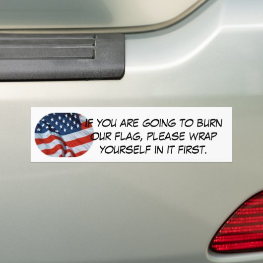 brennen Sie die Flagge?! wickeln Sie sich in ihr Autoaufkleber (Auf Auto)
