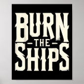 Brennen Sie die Schiffe Patriotic 4. Juli Unabhäng Poster (Vorne)