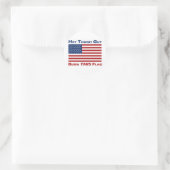 Brennen Sie diese Flagge (US) Runder Aufkleber (Tasche)