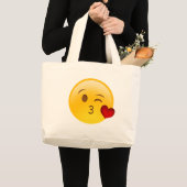 Brennen Sie einen Kuss emoji Aufkleber durch Jumbo Stoffbeutel (Vorderseite (Produkt))