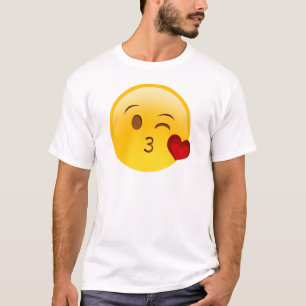 Brennen Sie einen Kuss emoji Aufkleber durch T-Shirt