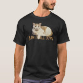 Brennen Sie es ganz unten Orange Cat T - Shirt (Vorderseite)