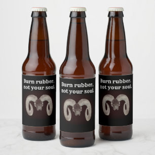 Brennen Sie Gummi nicht Ihr Soul. Personalisiert Bierflaschenetikett