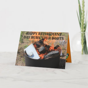 Brennen Sie Ihre Stiefelruhestandskarte. Karte