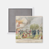 Brennen und Plündern von Admiral Cockburn Magnet (Vorderseite/Rückseite)