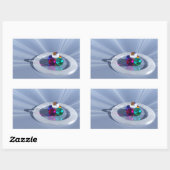 Brennen von Aufklebern Rechteckiger Aufkleber (Blatt)