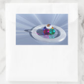 Brennen von Aufklebern Rechteckiger Aufkleber (Tasche)