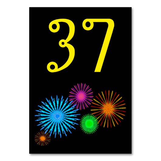 Brennen von Fireworks-like-Mustertafel Tischnummer (Rückseite)