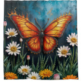 Brennen von Schmetterlingsmopfflügel Duschvorhang (Vorderseite)