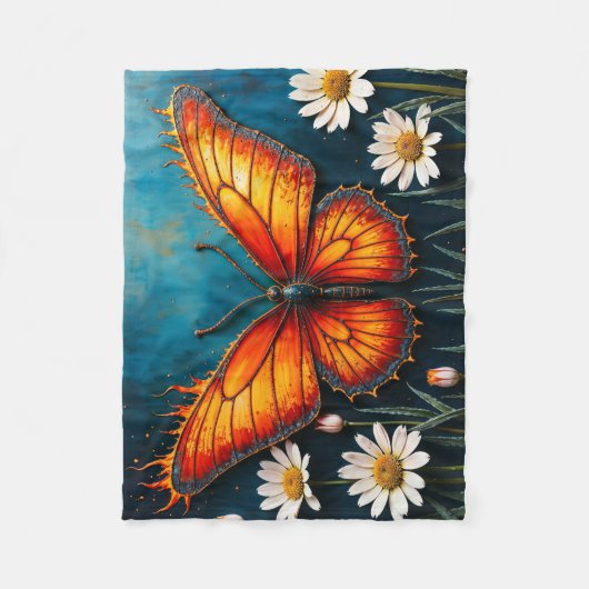 Brennen von Schmetterlingsmopfflügel Fleecedecke (Vorderseite)