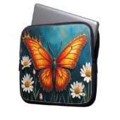 Brennen von Schmetterlingsmopfflügel Laptopschutzhülle (Vorderseite Links)