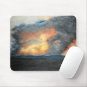 brennende Berge (Aquarell) Mousepad (Mit Mouse)