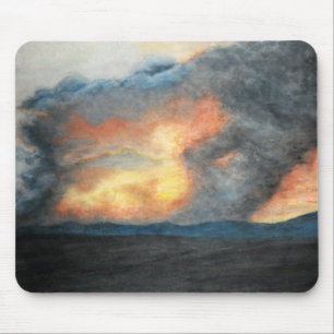 brennende Berge (Aquarell) Mousepad