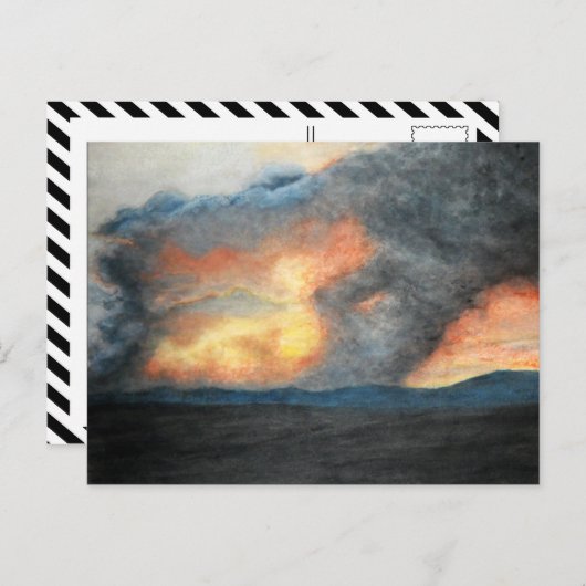 brennende Berge Postkarte (Vorne/Hinten)