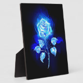 Brennende Blaue Rose Fotoplatte (Seite)
