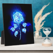 Brennende Blaue Rose Fotoplatte (Seite)