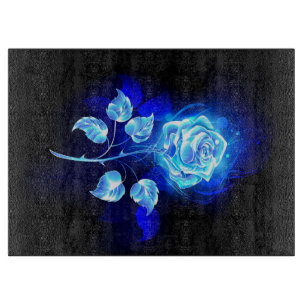Brennende Blaue Rose Schneidebrett