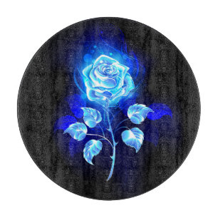 Brennende Blaue Rose Schneidebrett