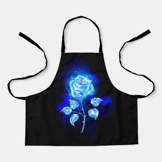 Brennende Blaue Rose Schürze (Vorderseite)