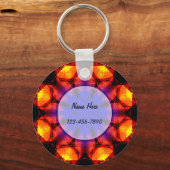 Brennende Blume Mandala Schlüsselanhänger (Vorderseite)