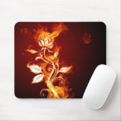 Brennende Blume Mousepad (Mit Mouse)