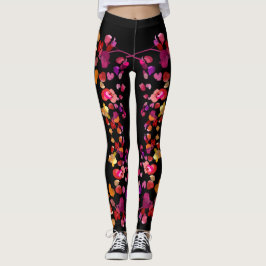 Brennende Blumenblätter Leggings