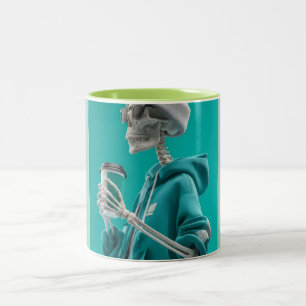 Brennende Eiswürfel-Kaffeetasse – Feuer & Eis küns Zweifarbige Tasse