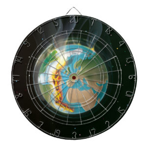 Brennende Erde Dartscheibe