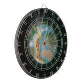 Brennende Erde Dartscheibe (Vorderseite Links)
