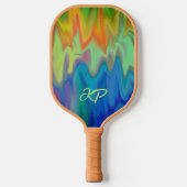 Brennende Farben Pickleball Schläger (Vorderseite)
