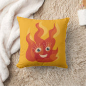 Brennende Feuer-Flammen-glücklicher Charakter Kissen (Blanket)