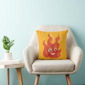 Brennende Feuer-Flammen-glücklicher Charakter Kissen (Chair)