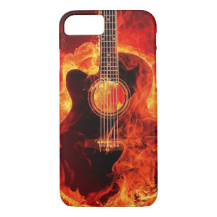 Brennende Gitarre Flammen Feuer Musik Orange Black Case-Mate iPhone Hülle