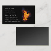 Brennende Harfe Visitenkarte (Vorne/Hinten)