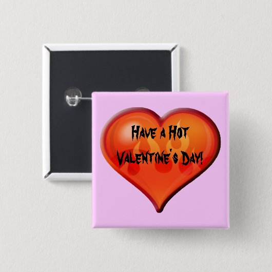 Brennende Herz Button (Vorne & Hinten)