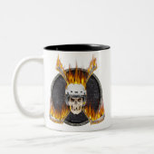 Brennende Hockey-Stöcke Zweifarbige Tasse (Links)