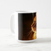 Brennende Katzen-Tasse Kaffeetasse (Vorderseite Links)