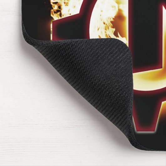 Brennende KDE Linux Ikone Mausunterlage Mousepad (Ecke)