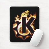 Brennende KDE Linux Ikone Mausunterlage Mousepad (Mit Mouse)
