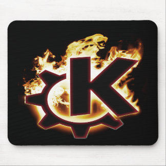 Brennende KDE Linux Ikone Mausunterlage Mousepad