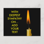 Brennende Kerze und dein Text. 2 Postkarte (Vorderseite)